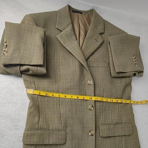 OLEG CASSINI Mens Tan/Brown Blazer Size 39S - Picture 5 of 12